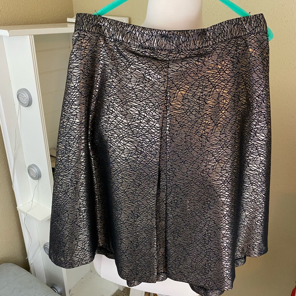 Gold & Black Lane Bryant 24 Midi Skirt Like New